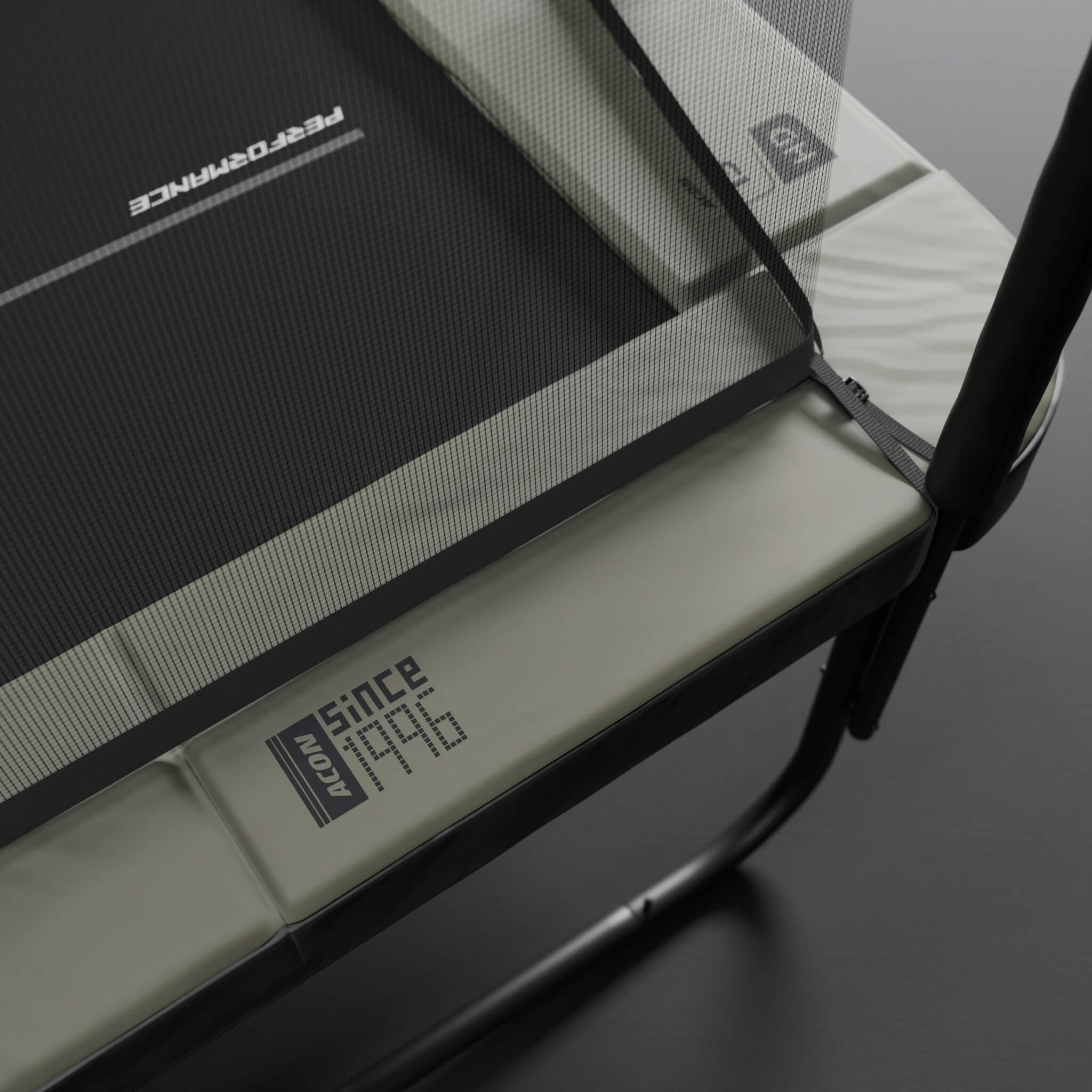 Detail of the padding of the Acon 13 HD PRO trampoline.