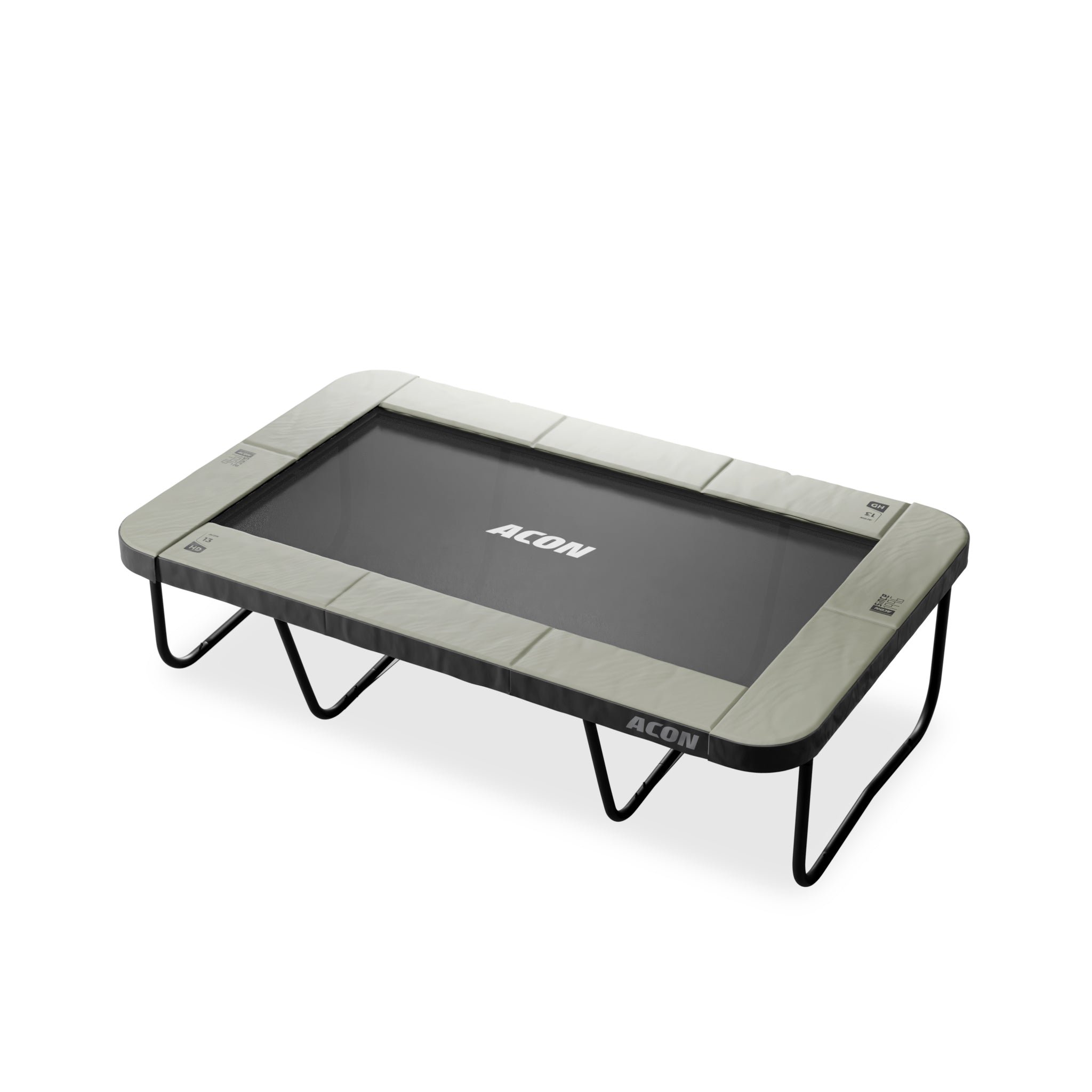 ACON 13 HD Trampoline with enclosure and ladder.