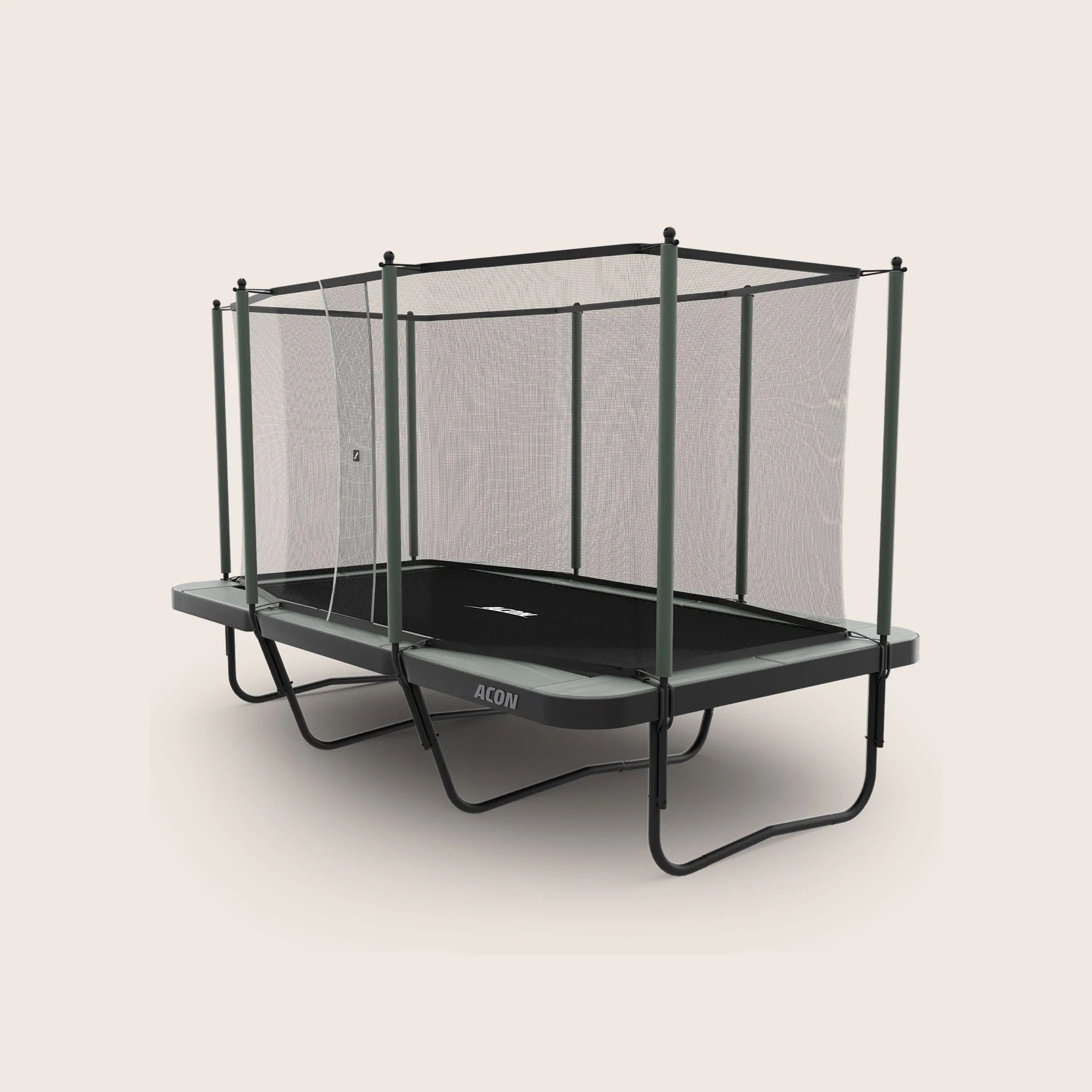 Acon Air 16 Sport HD trampoline with enclosure on a beige background