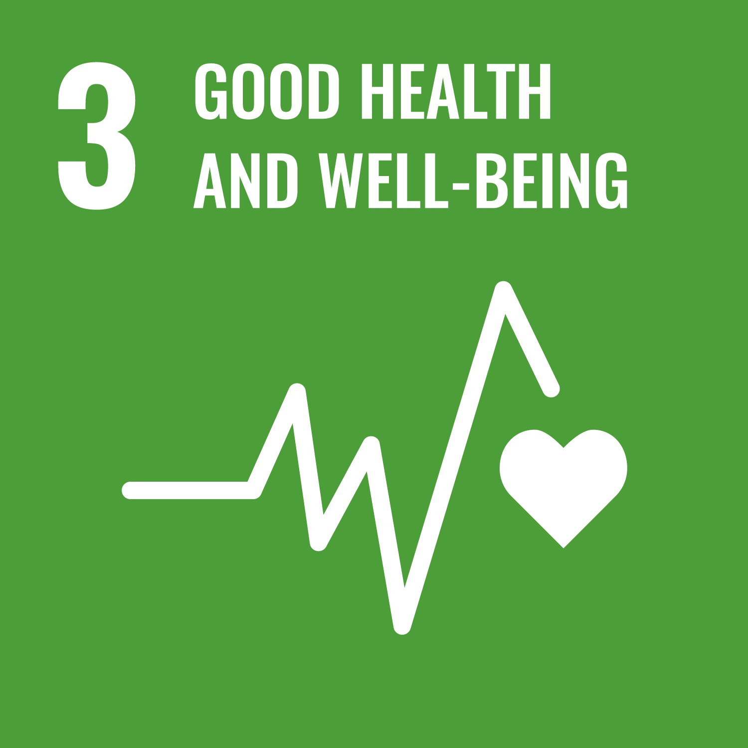 UN Sustainability Label 3 - Good Health and Well-Beign.