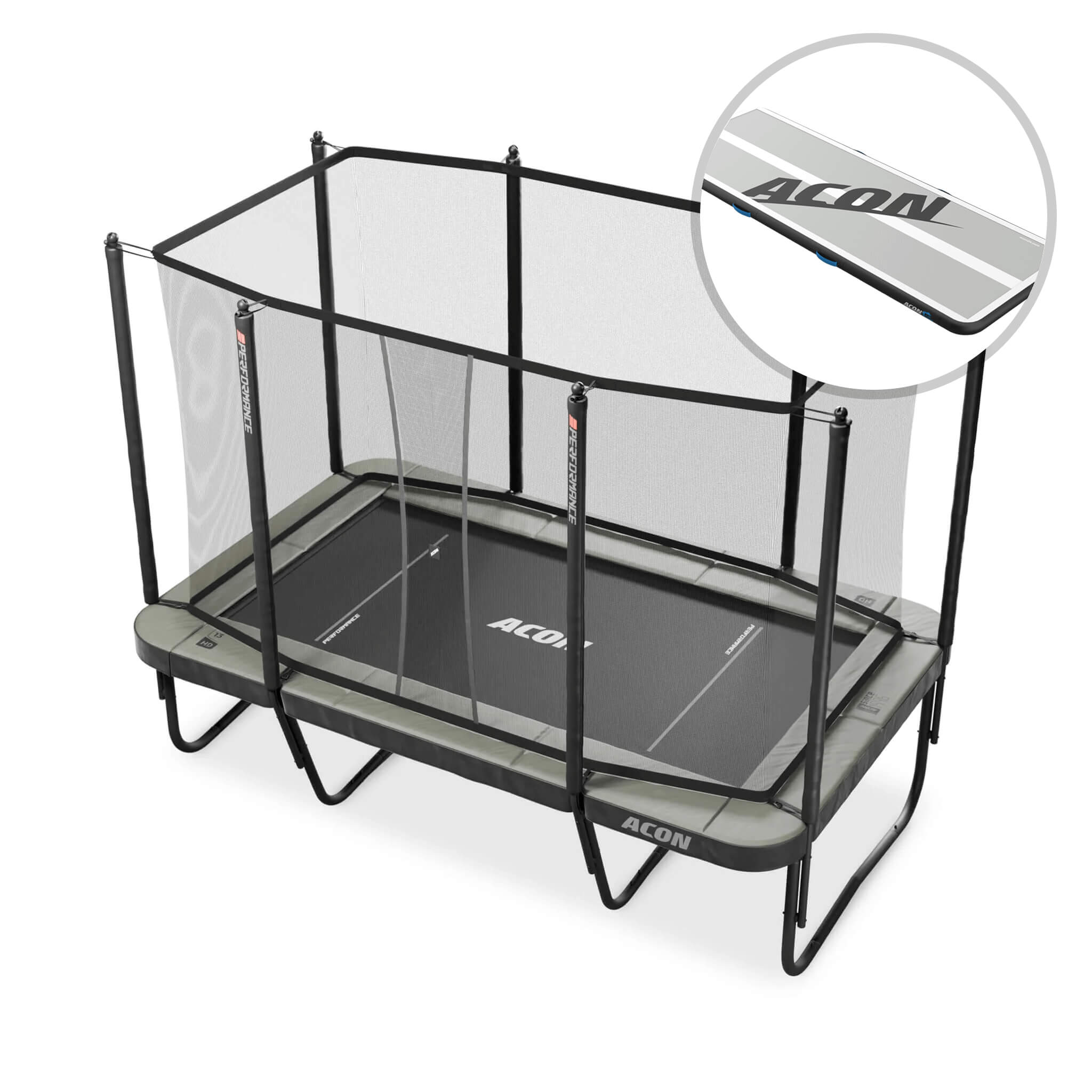 ACON 13 HD PRO Trampoline with Safety Net, ladder and Performance Springs + airtrack.