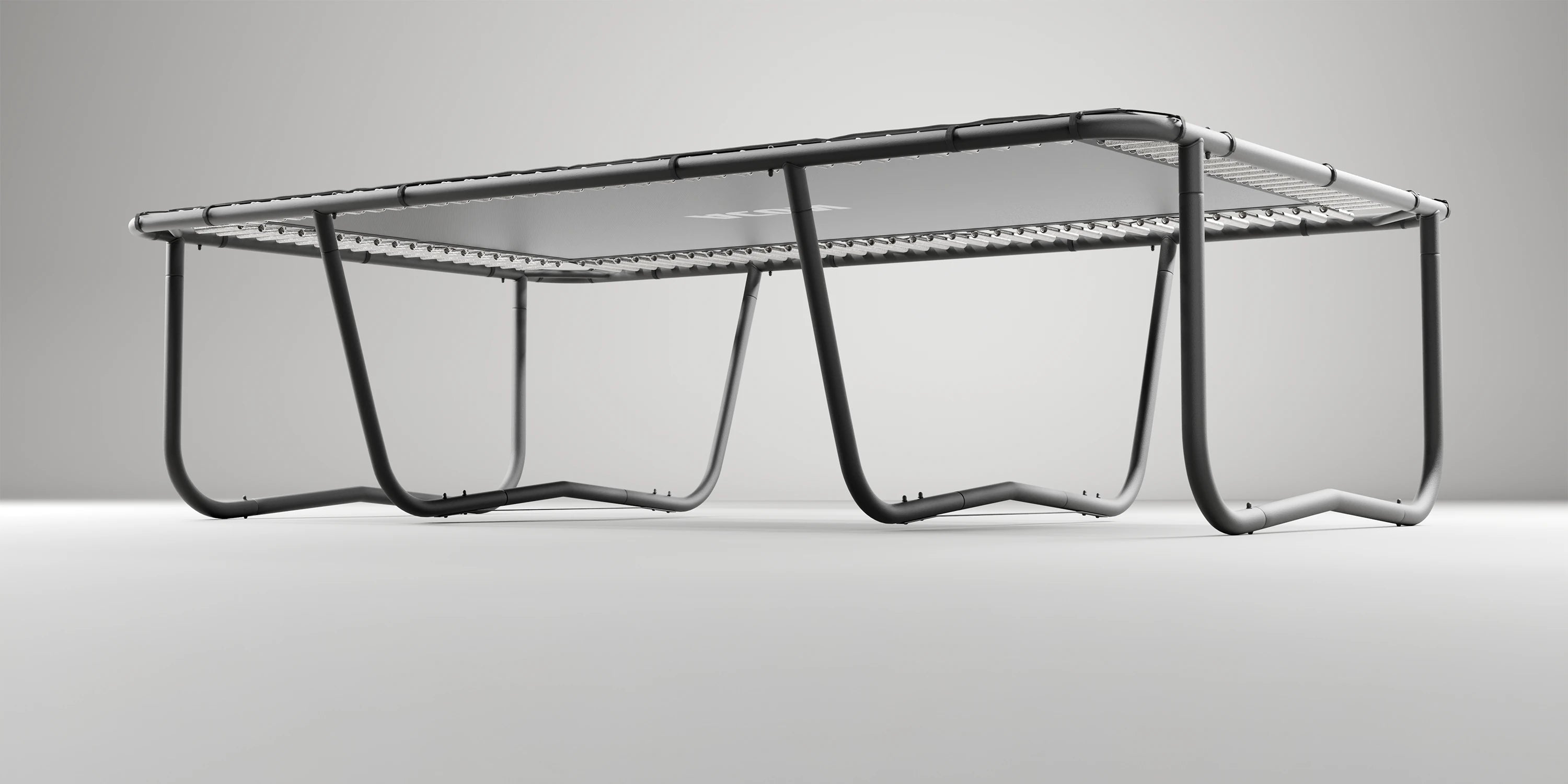 13 HD trampoline seen from a low angle.