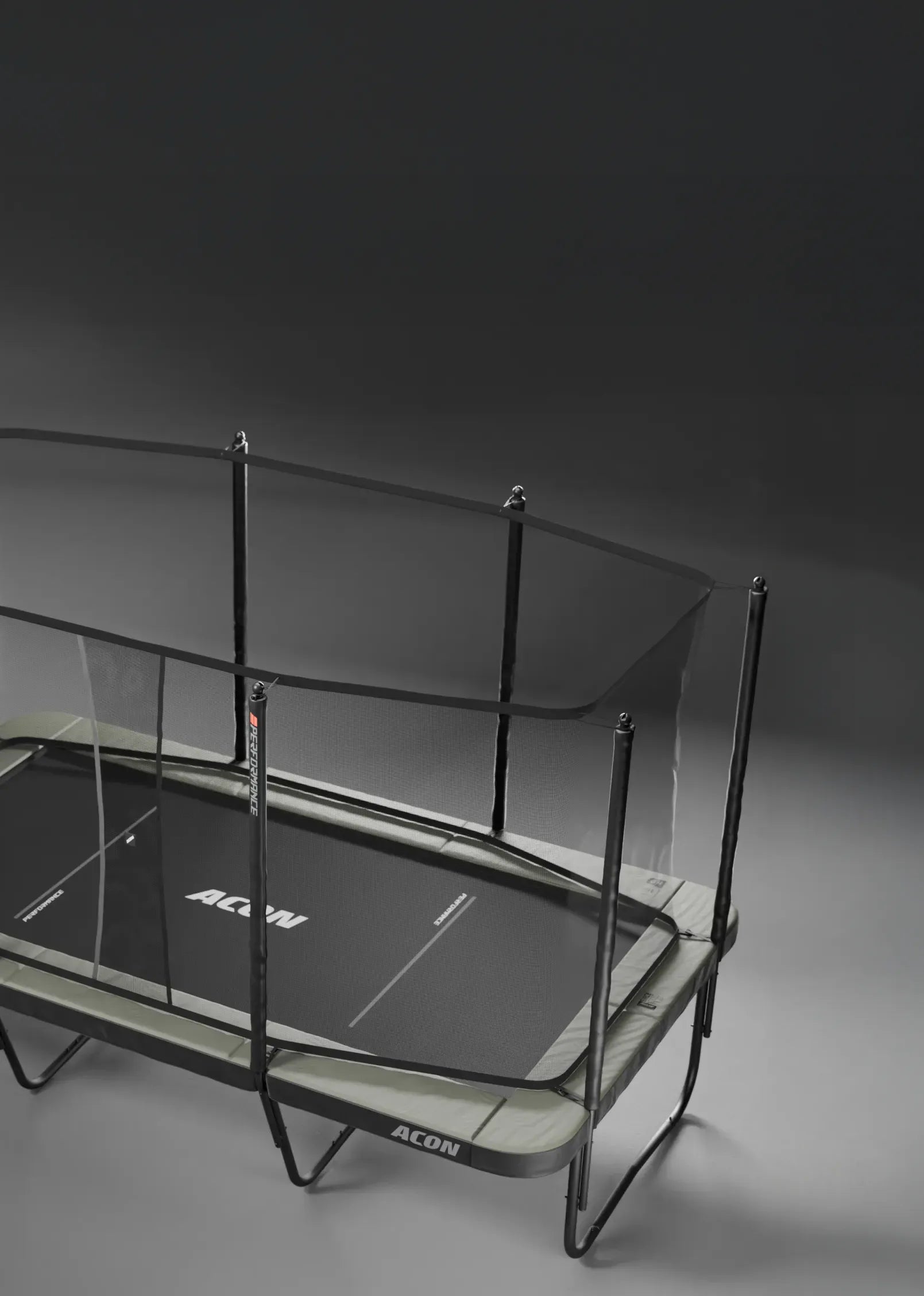Acon 16 HD PRO trampoline on a shaded dark background.