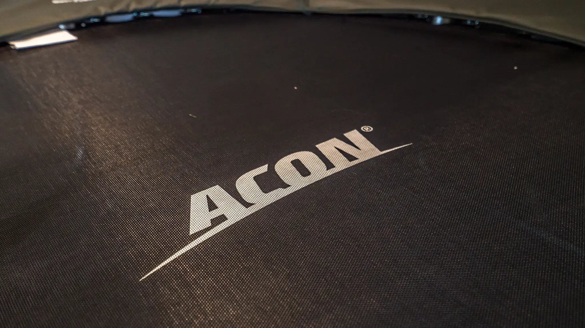 Close up of an Acon trampoline mat. 