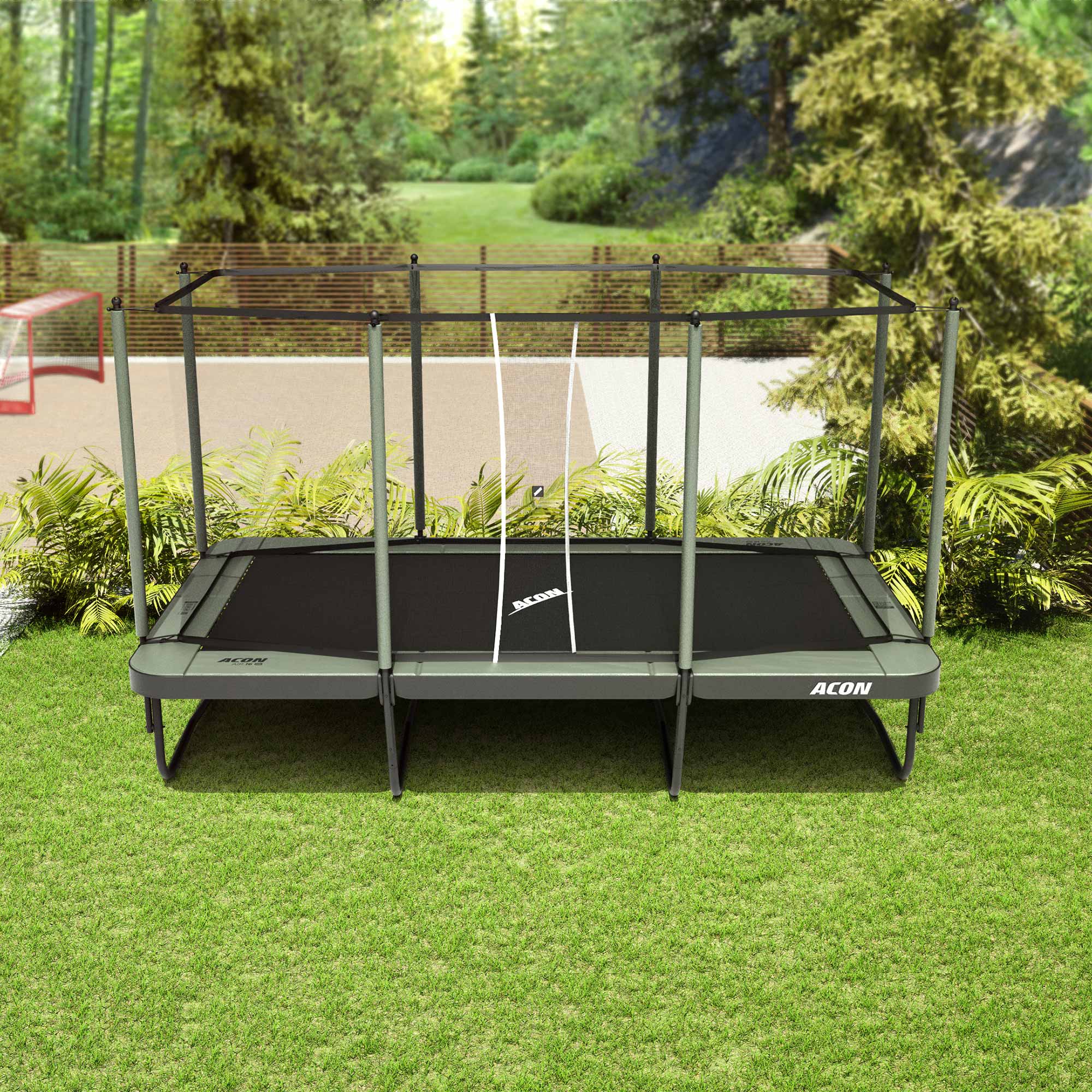 ACON Air 16 Sport HD Trampoline in the backyard.