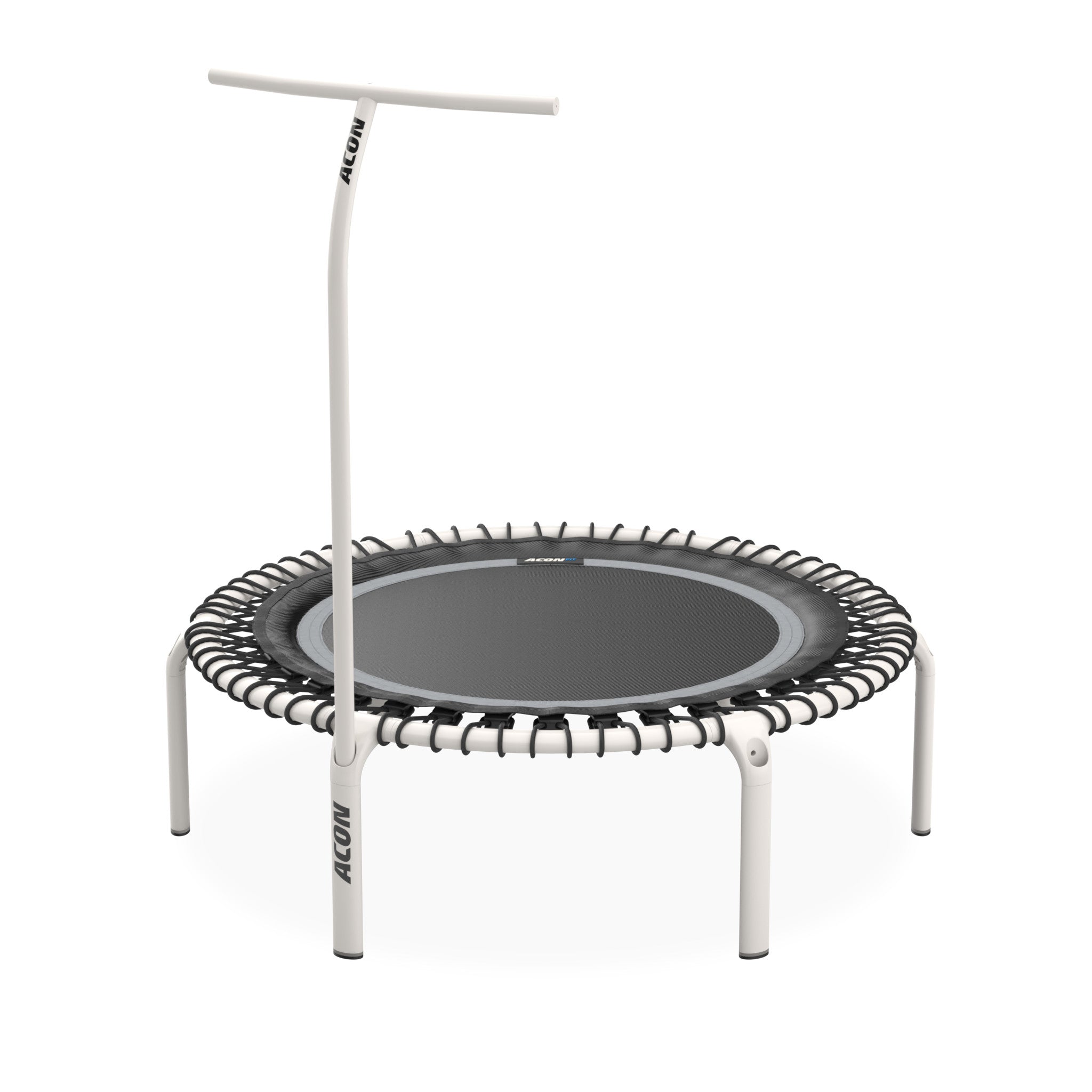 Acon FIT 44in White Round Trampoline with Handlebar.