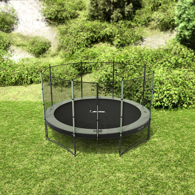 Acon Air 14ft trampoline with Standard Enclosure on a backyard