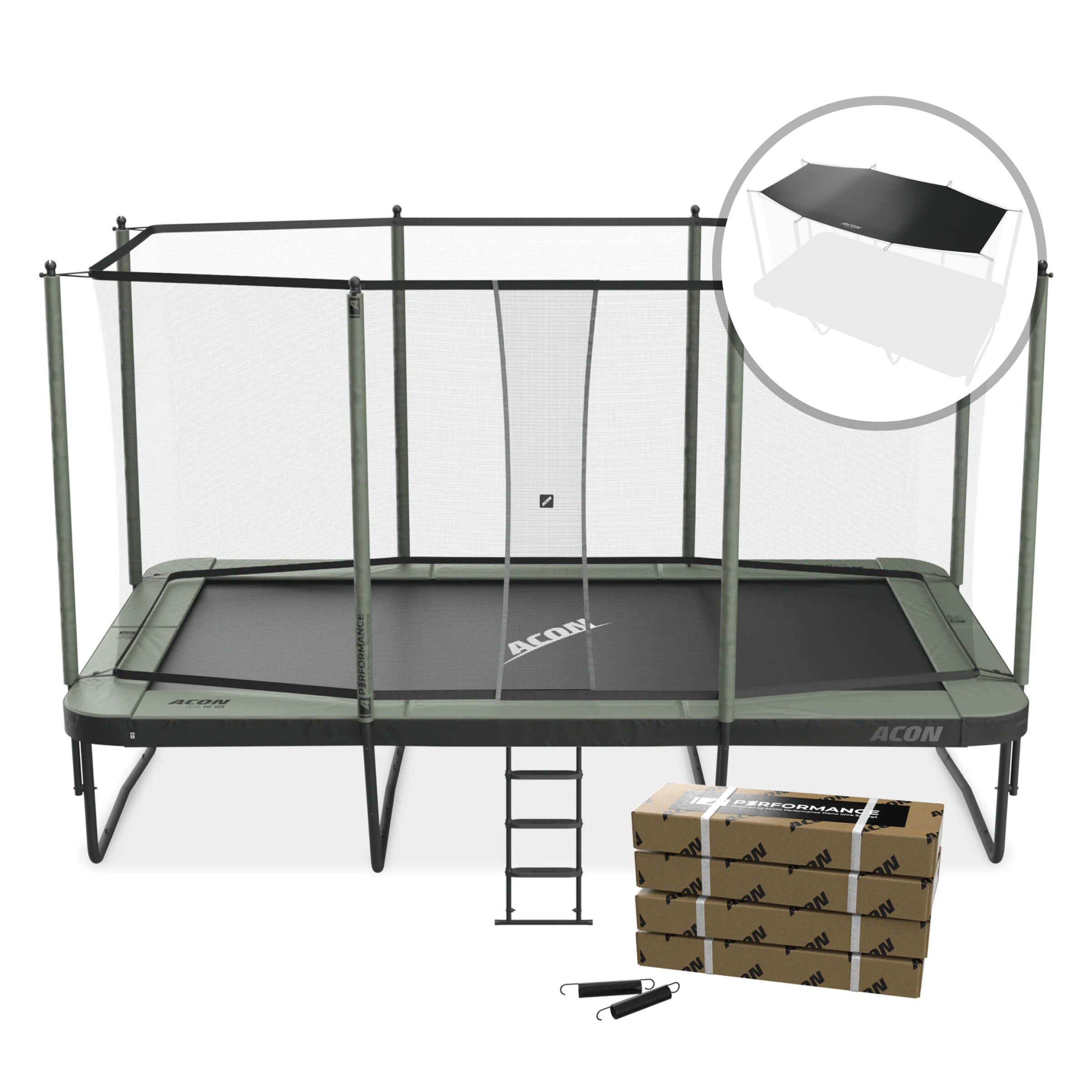 Acon Air 16 Sport HD Performance Trampoline and Shade.