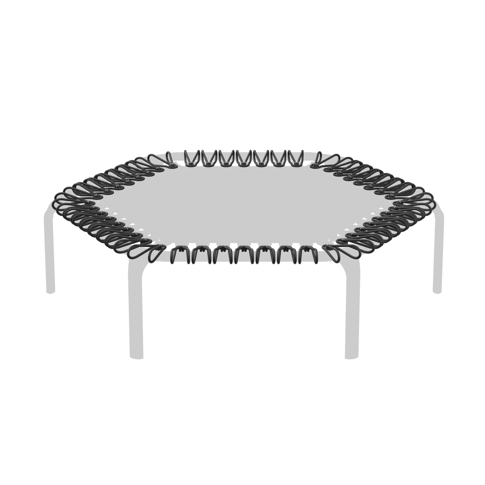 ACON FIT trampoline on a white background with the bungees highlighted.