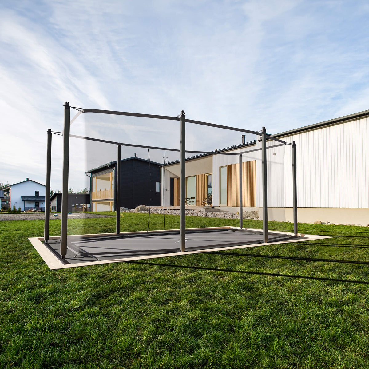 Double layer springs of ACON 13 HD Trampoline. Setup springs in two different ways.