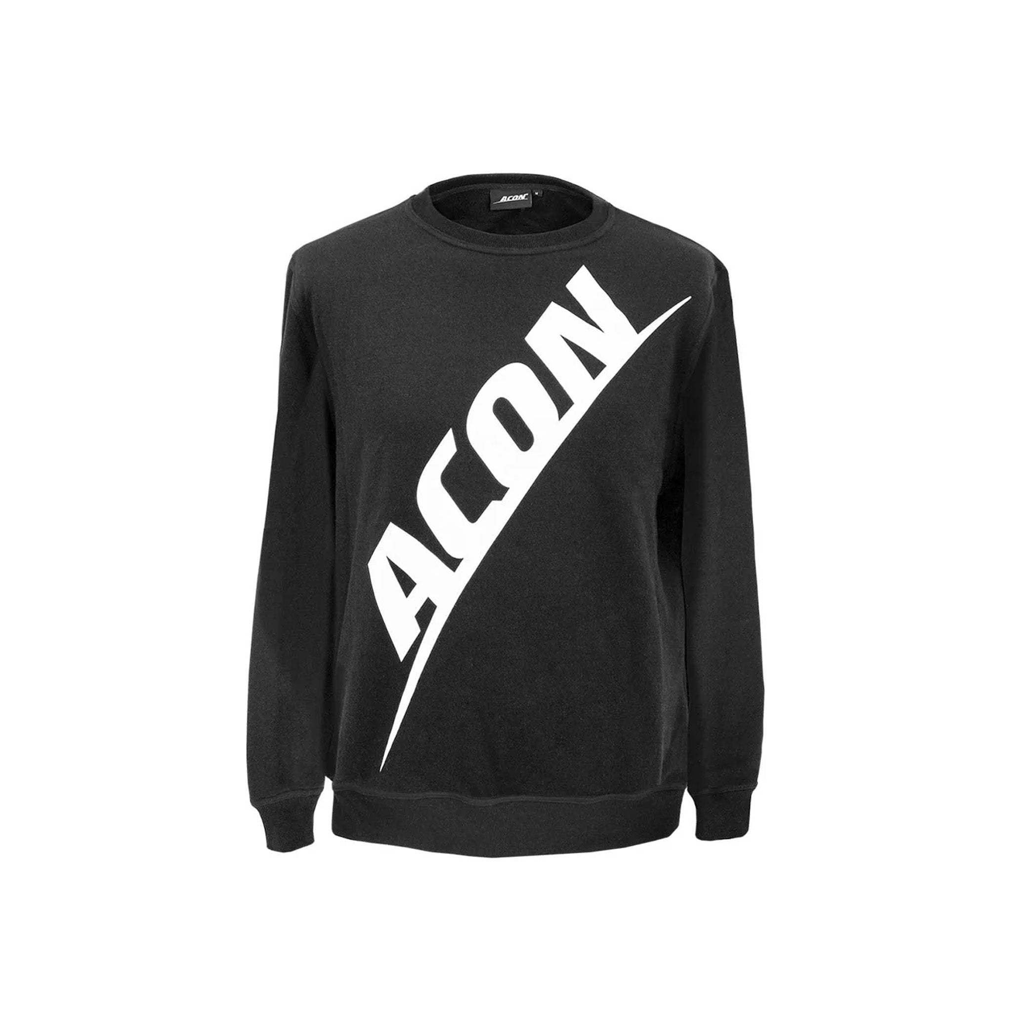ACON Sweatshirt Black from the front on a White background.
