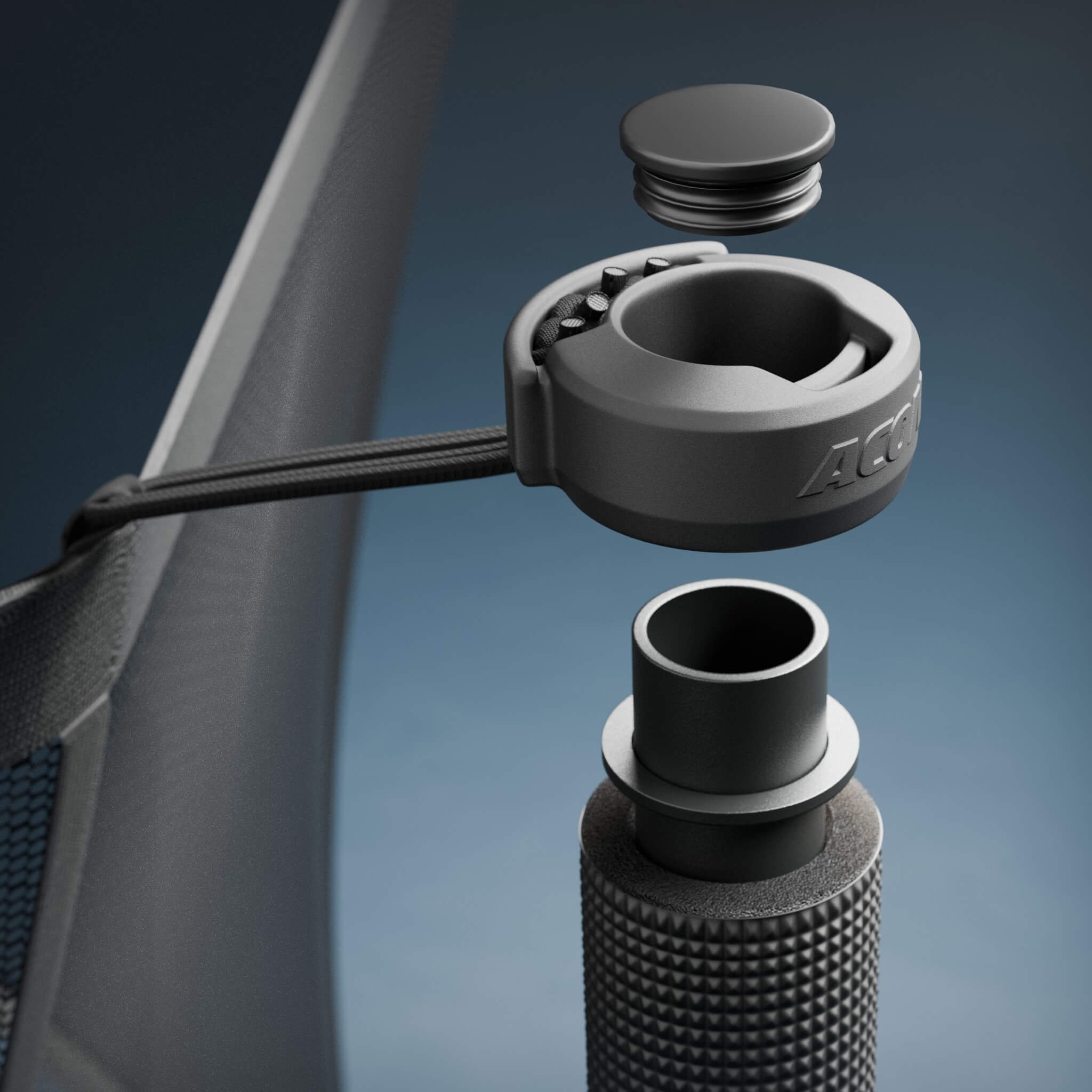 ACON Air 14ft Round Trampoline with Safety Net and Ladder (5)