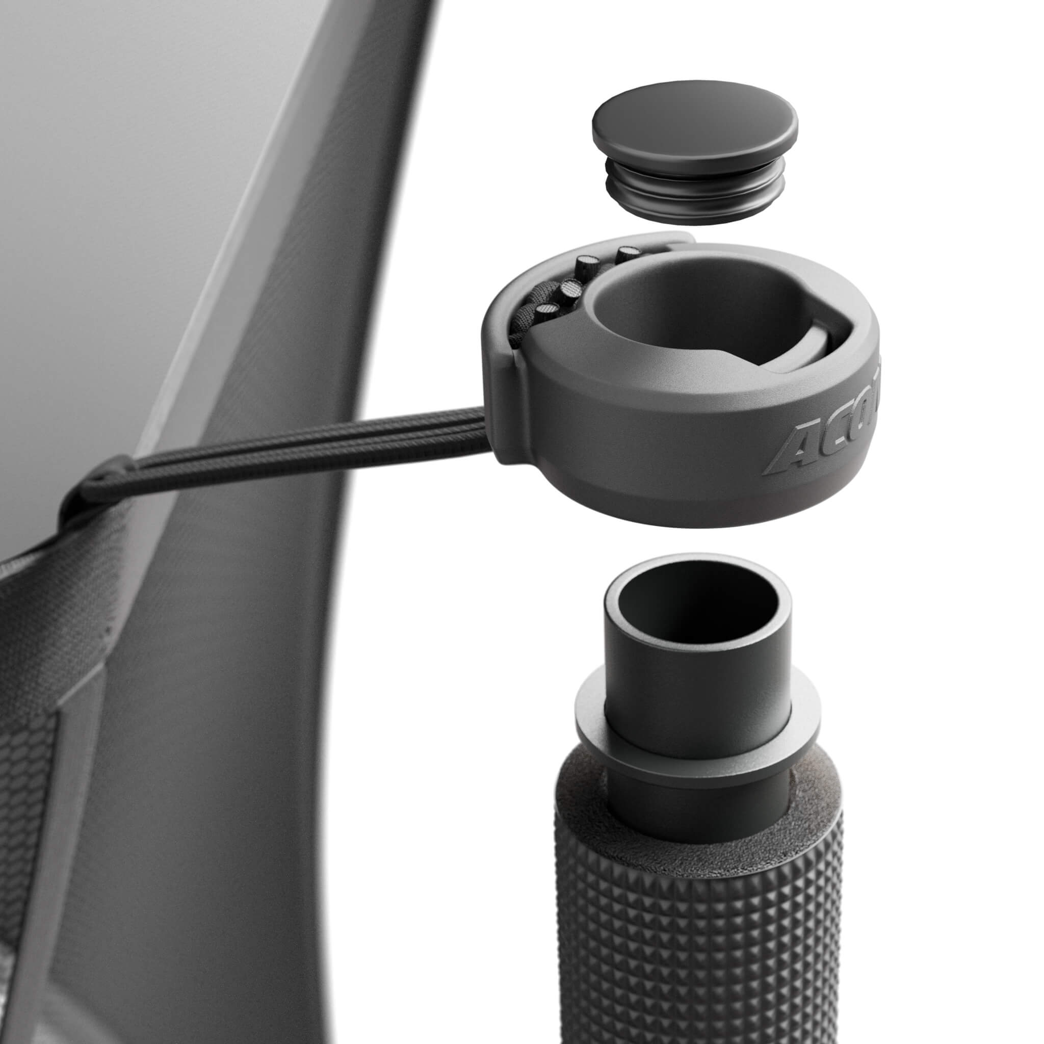 ACON Air 12ft Round Trampoline with Safety Net and Ladder (5)