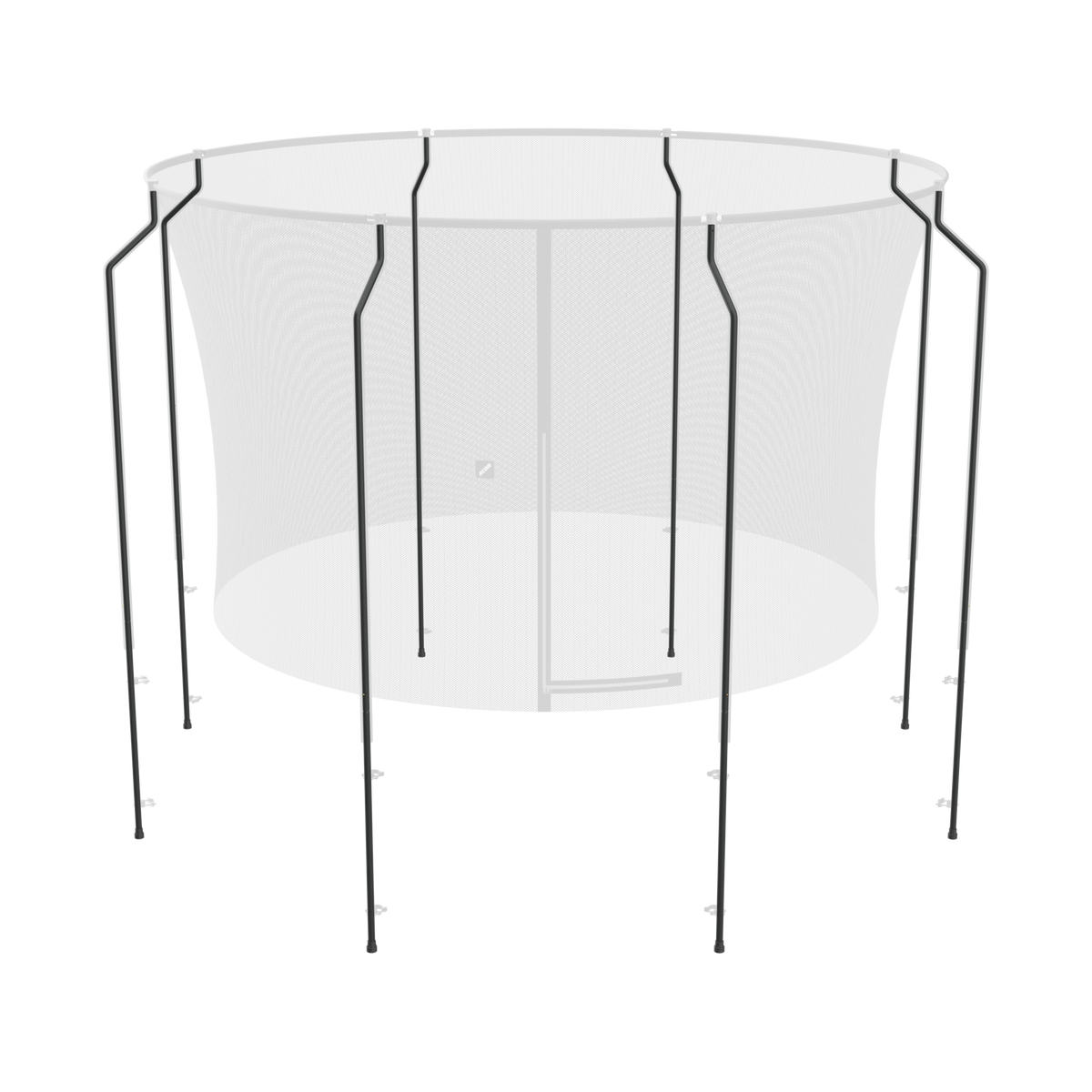 Placements of the premium enclosure poles