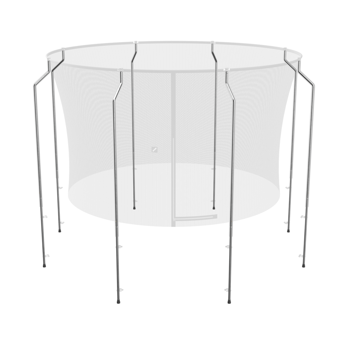 A picture that highlights the Premium enclosure poles on the enclosure
