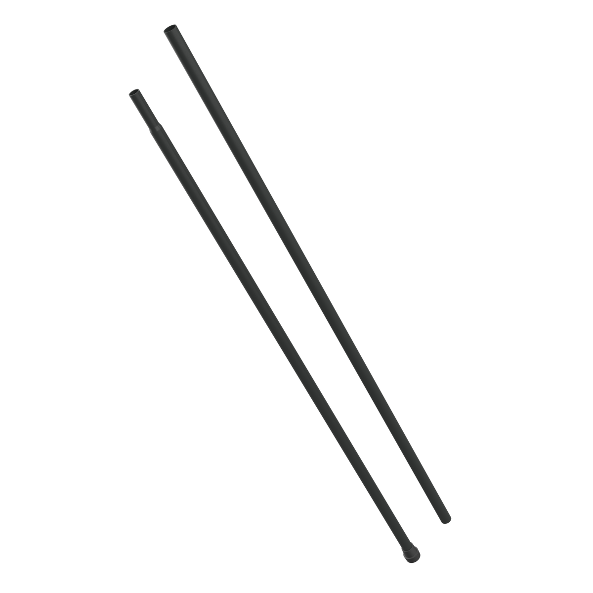 Black Enclosure pole for ACON Standard enclosure on a white background
