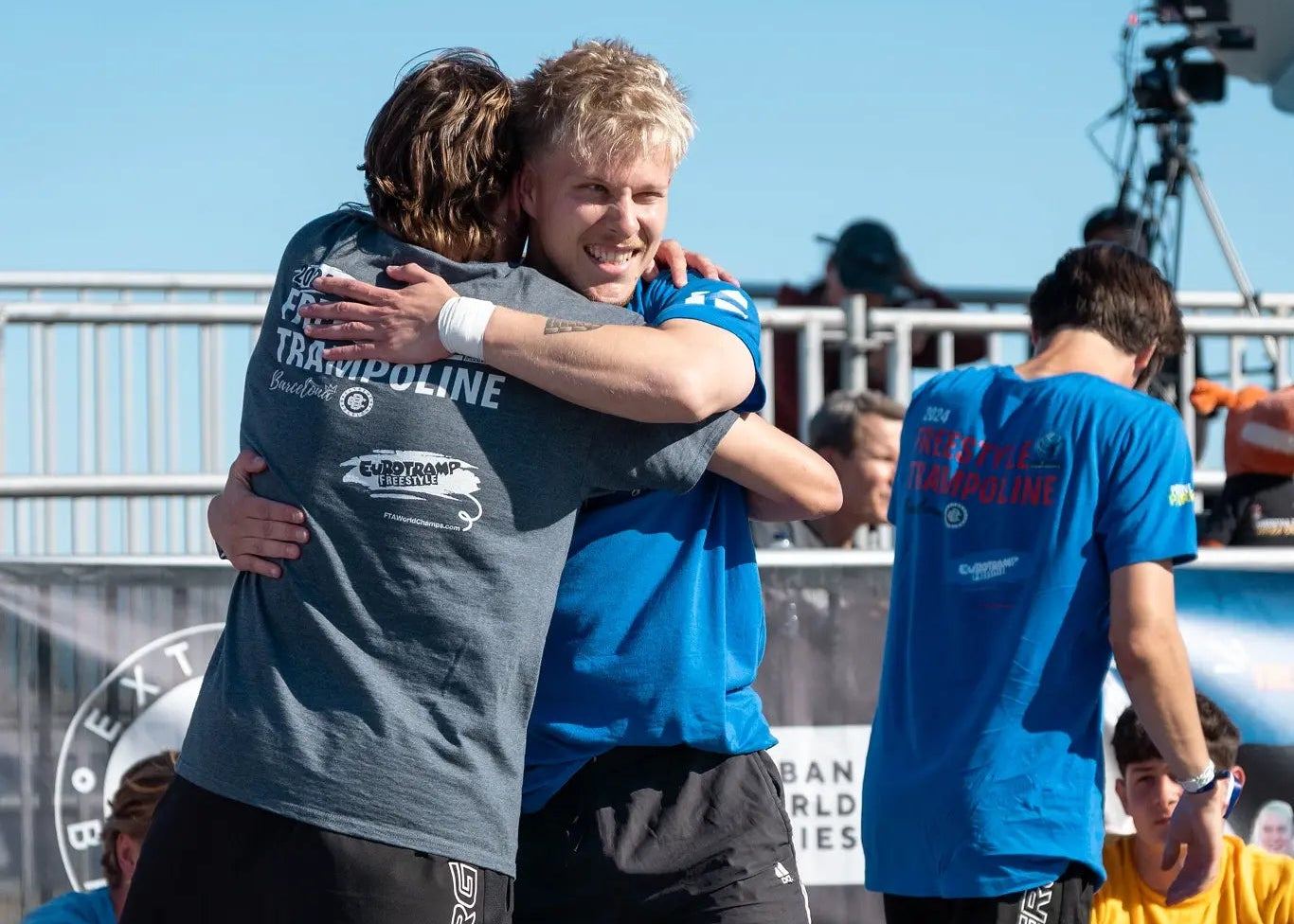 Freestyle trampoline athletes at the 2024 World Championships in Barcelona.