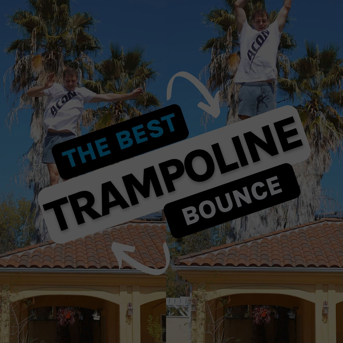 The best trampoline bounce - video still image.