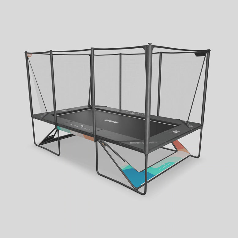 ACON X 17ft Rectangular Trampoline with Net and Ladder (10)
