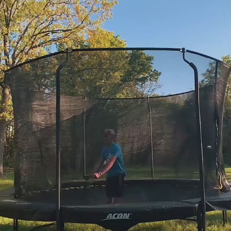 ACON Air 14ft Black Round Trampoline with Premium Net and Ladder
