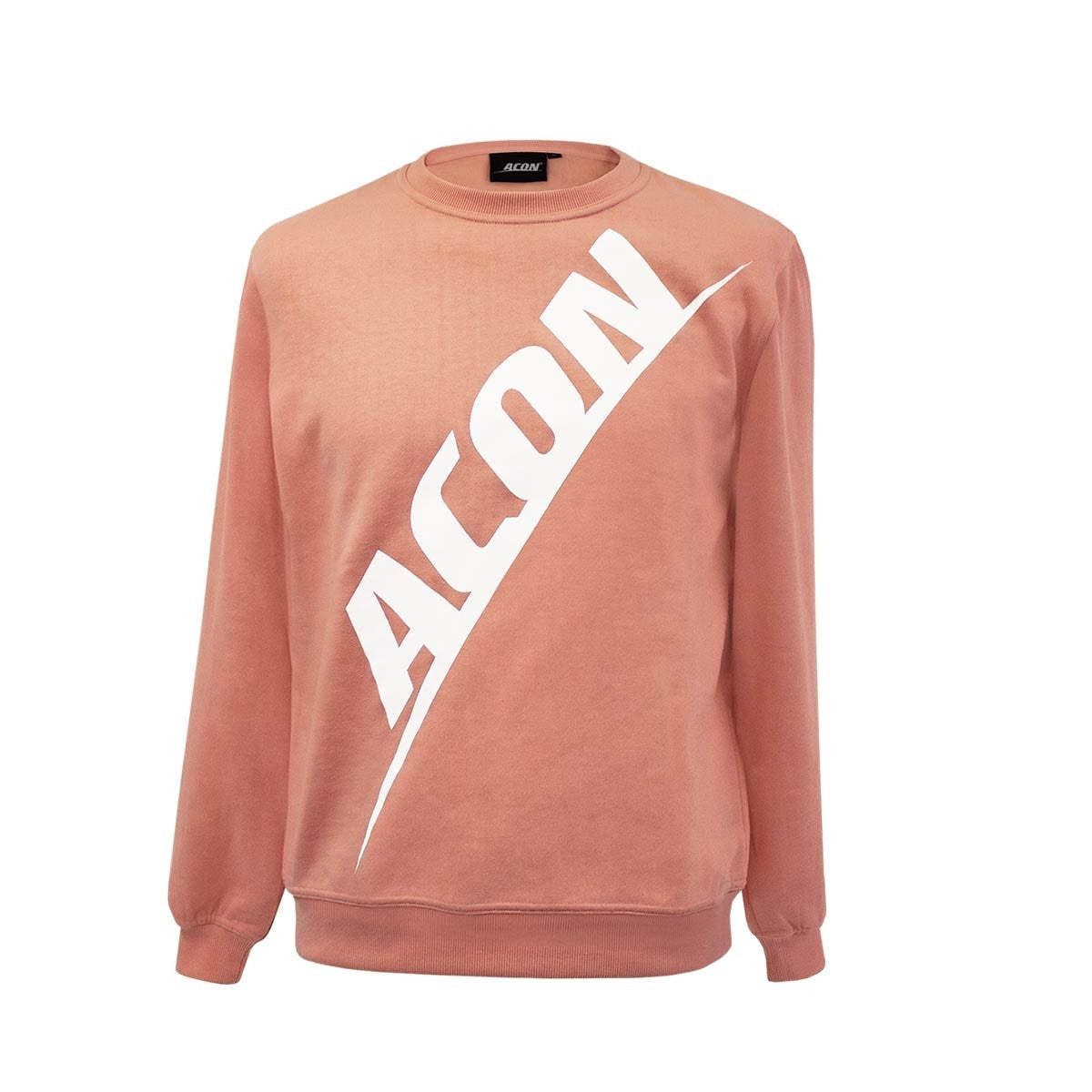ACON Sweatshirt Pink from the front on a White background.