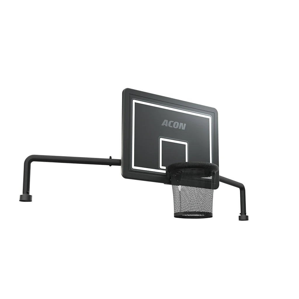 ACON trampoline basketball hoop on a white background