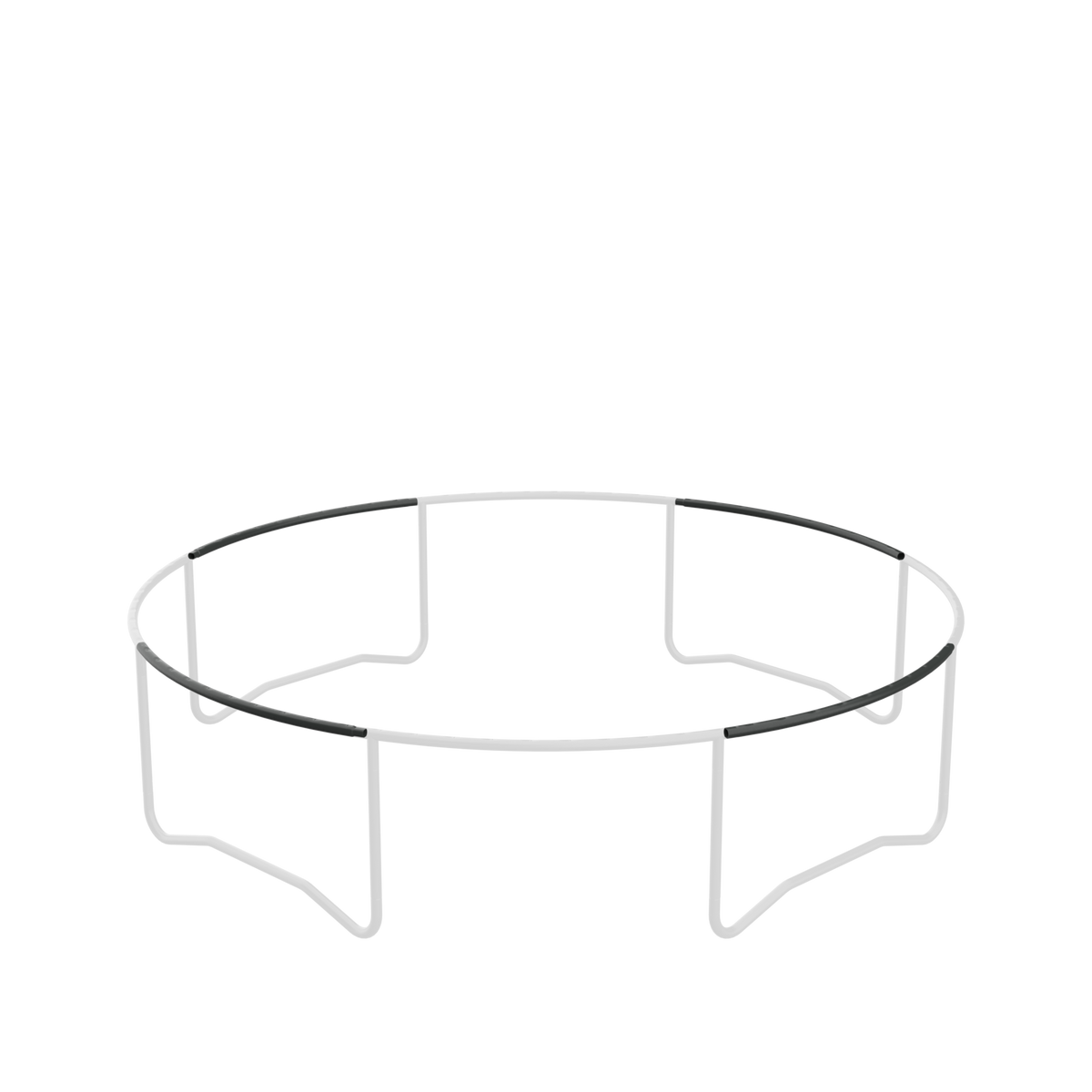 Picture that highlights the positions of Top rails of ACON Air Trampoline