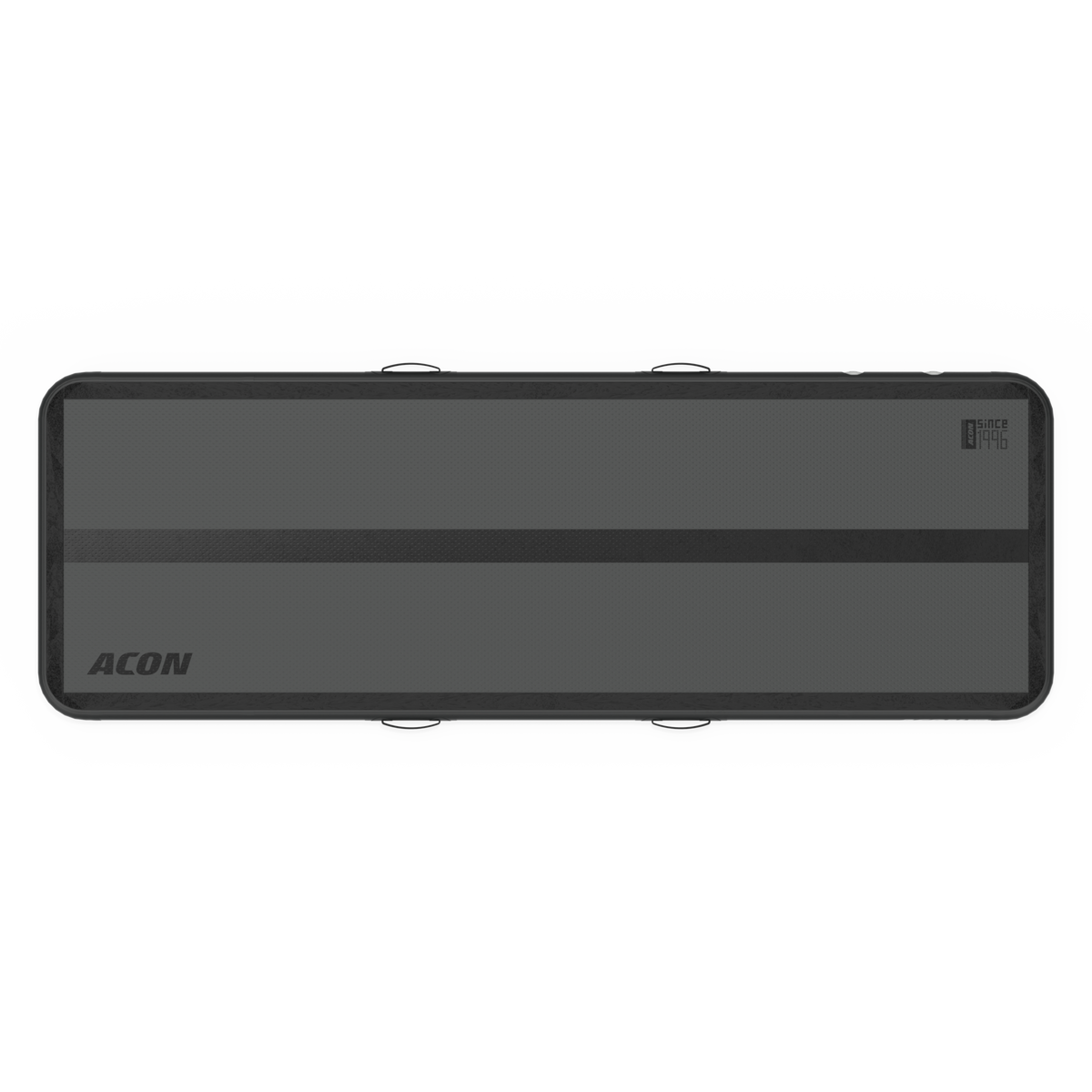A Black Edition Acon Airtrack 10ft Tumbling Mat product image against a white background - view from the top