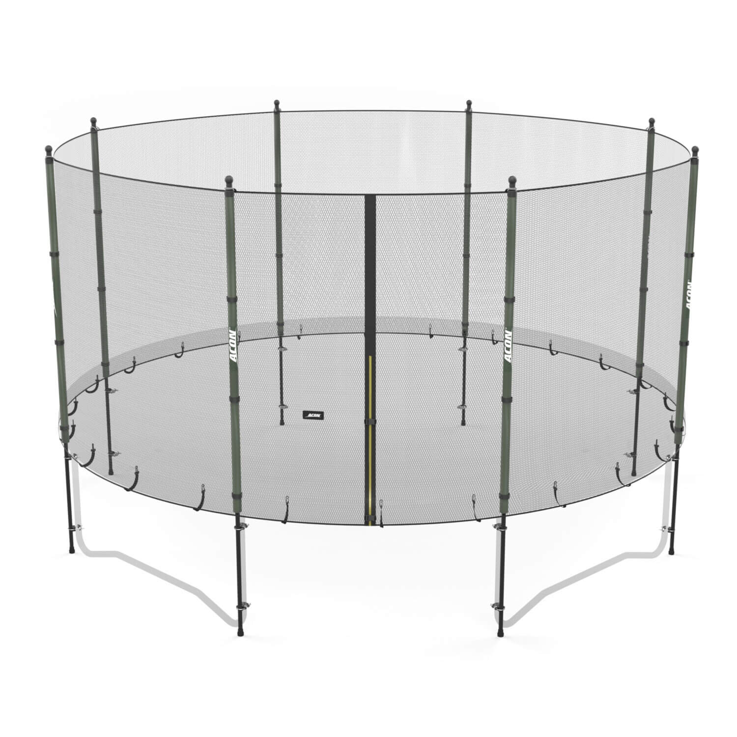 ACON Standard Enclosure attached to the trampoline.