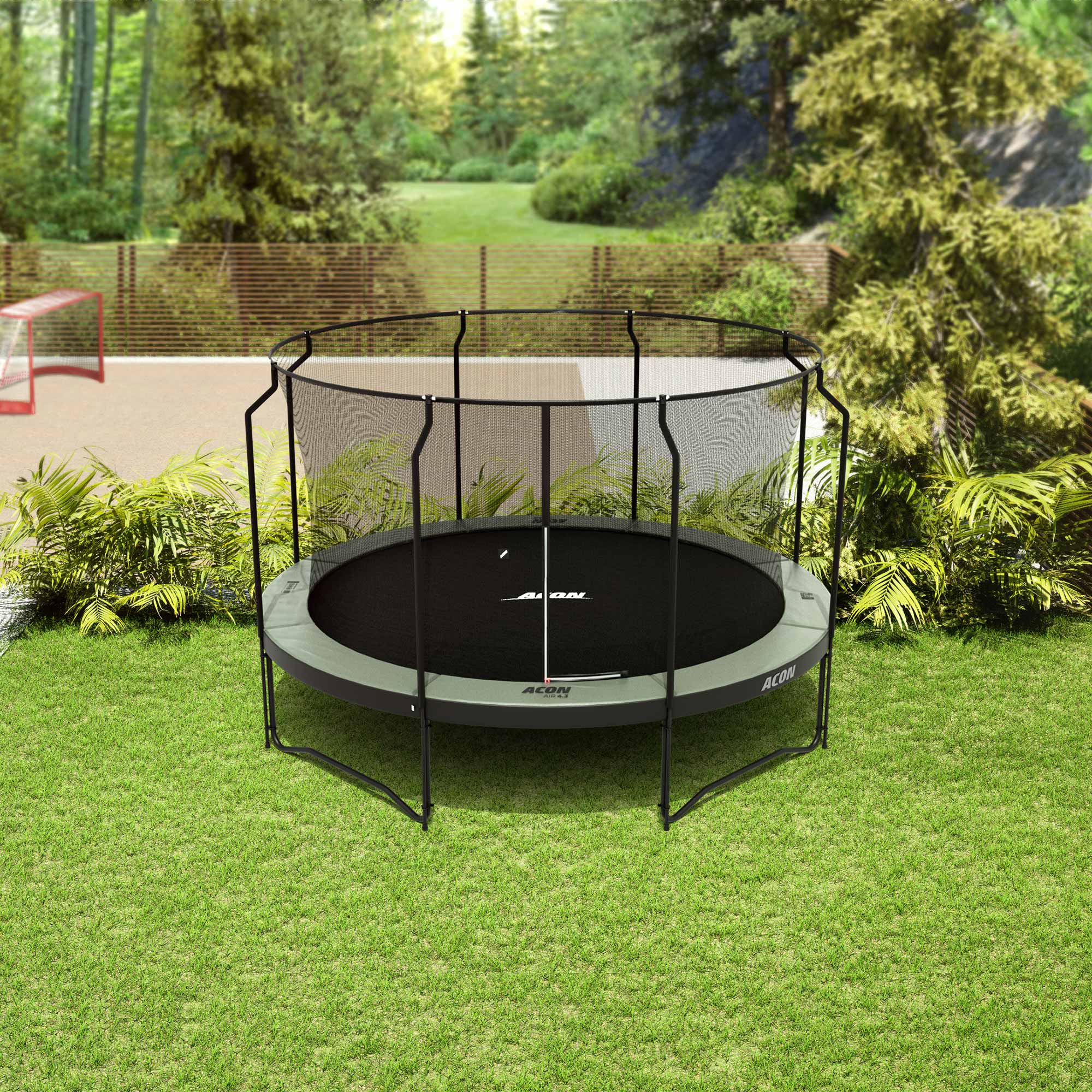 14ft Trampoline with Net - Round Model – ACON CAN