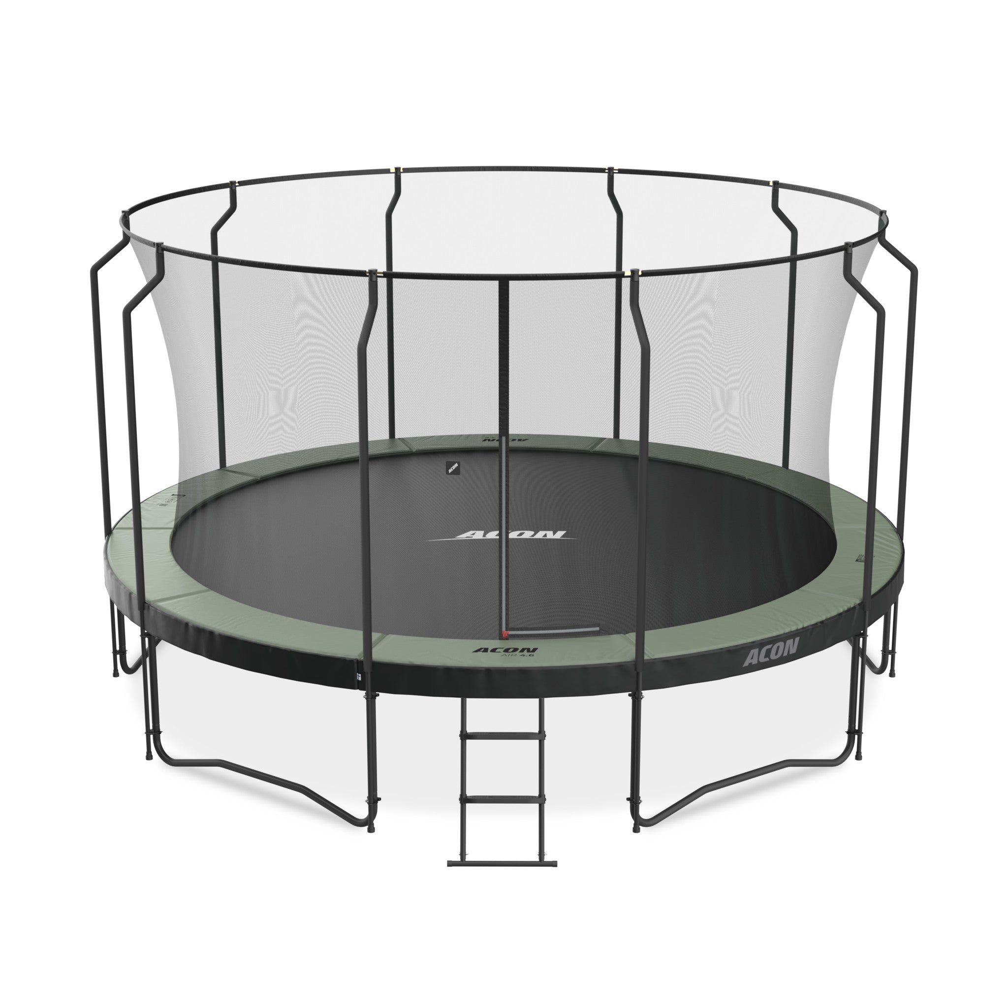 ACON Air 15ft Trampoline with Premium Enclosure and ladder.