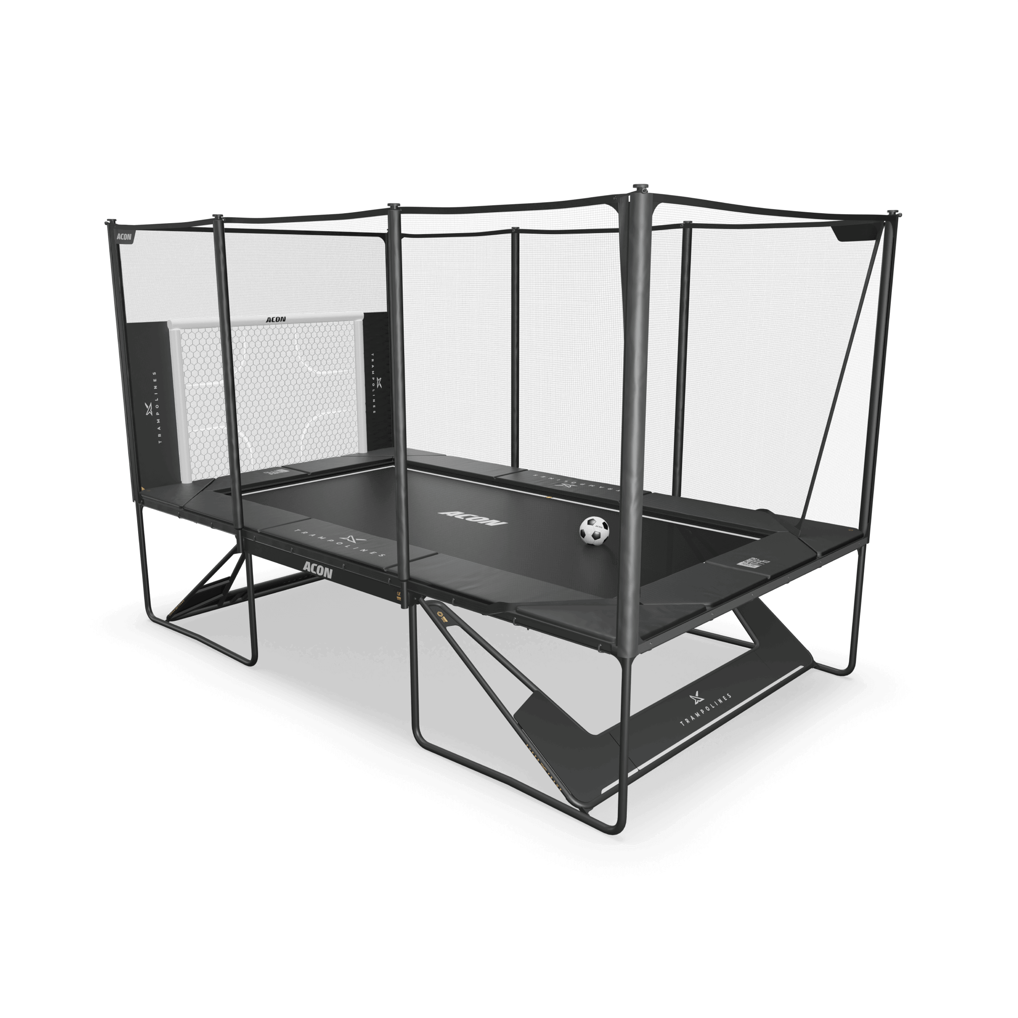 Acon X 17ft Trampoline with soccer goal panel