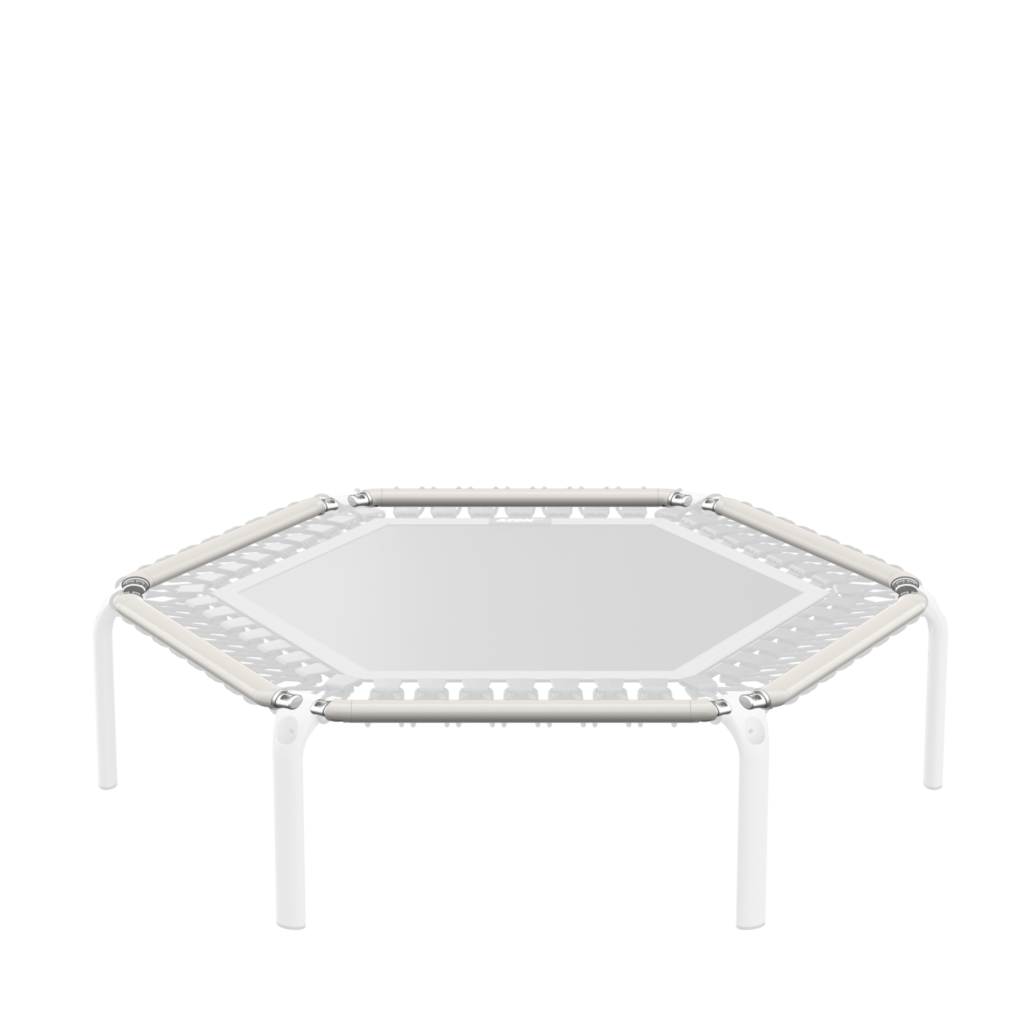 ACON FIT Hexagon trampoline with white frame tube