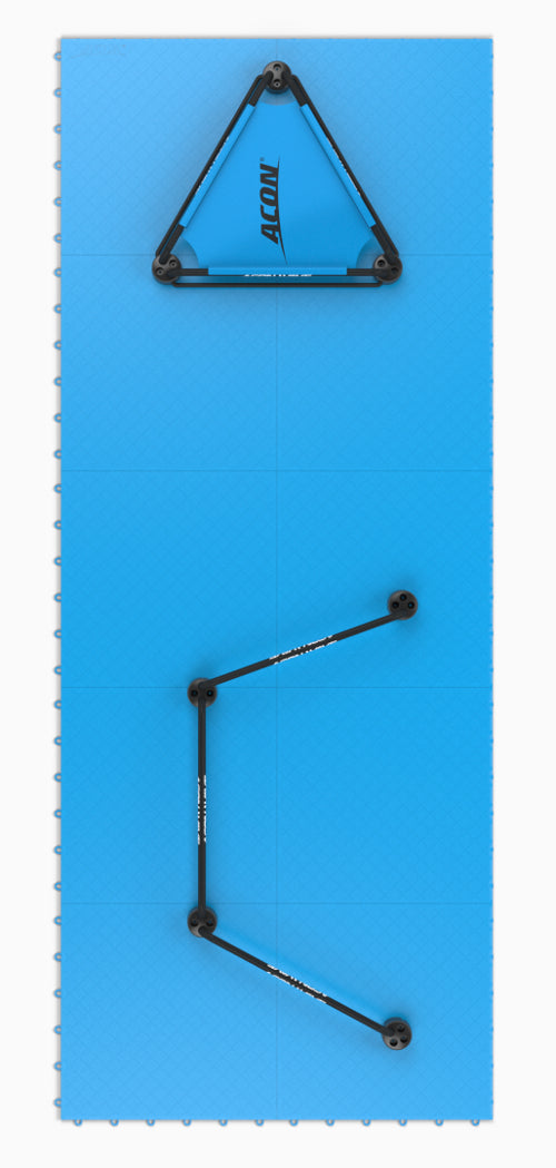 ACON Wave Hockey Floor Tiles with passer and dangler for hockey practices